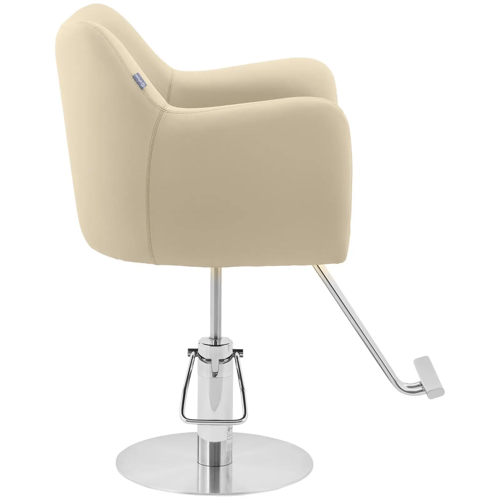 Friseurstuhl mit Fußstütze - 45 - 65 cm - 200 kg - Beige, Silbern