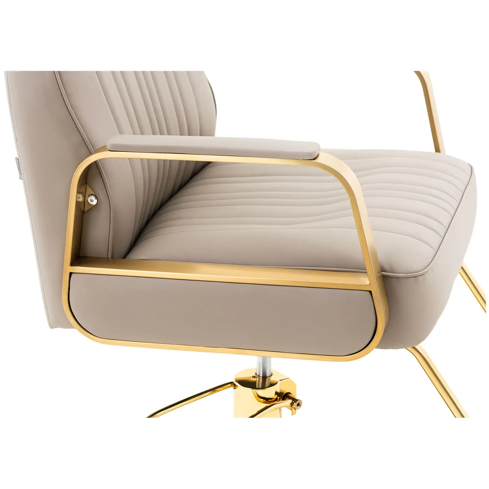 B-Ware Friseurstuhl mit Fußstütze - 920 - 1070 mm - 200 kg - Golden, Beige