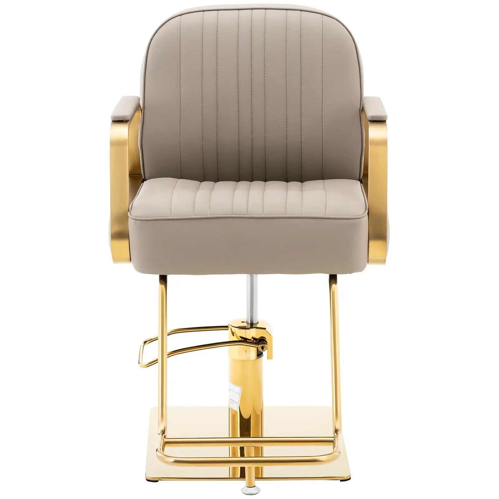 Produtos recondicionados Cadeira de cabeleireiro com apoio para os pés - 920- 1070 mm - 200 kg - Dourado, Cinza