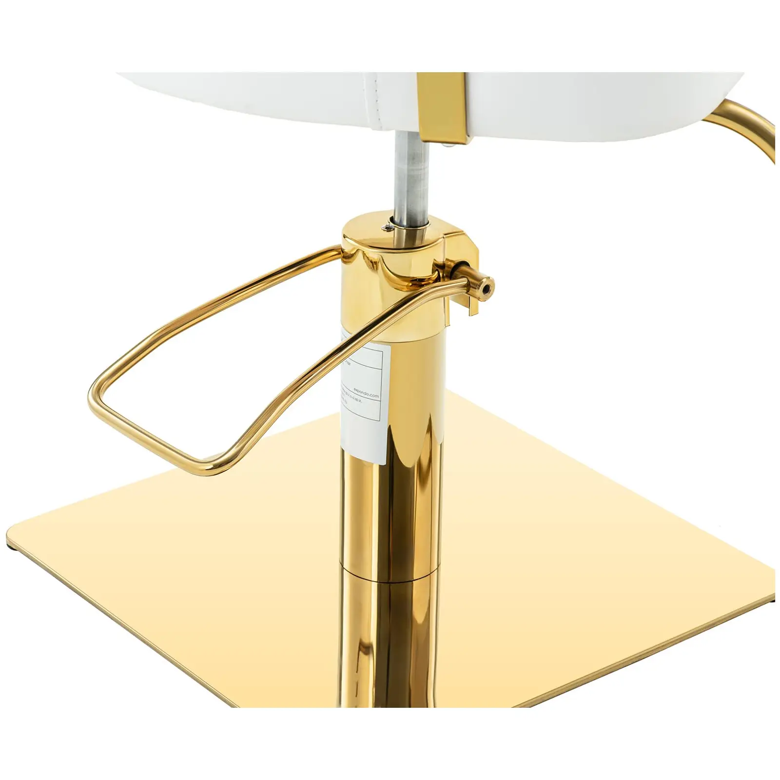 Frisörstol med fotstöd - 890–1020 mm - 200 kg - Guld, Vit