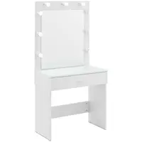 Dressing Table with mirror and light - 80 x 40 x 161 cm - white