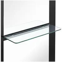 Frisørspejl med hylde af rustfrit stål - vægmontering - 5 kg - 80 x 180 x 20 cm