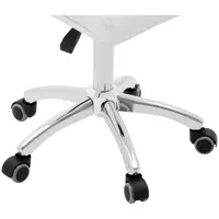 Factory second Roller Stool with Backrest - 47 - 61 cm - 150 kg - white