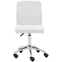 Gurulós szék háttámlával - 48–62 cm - 150 kg - fehér
