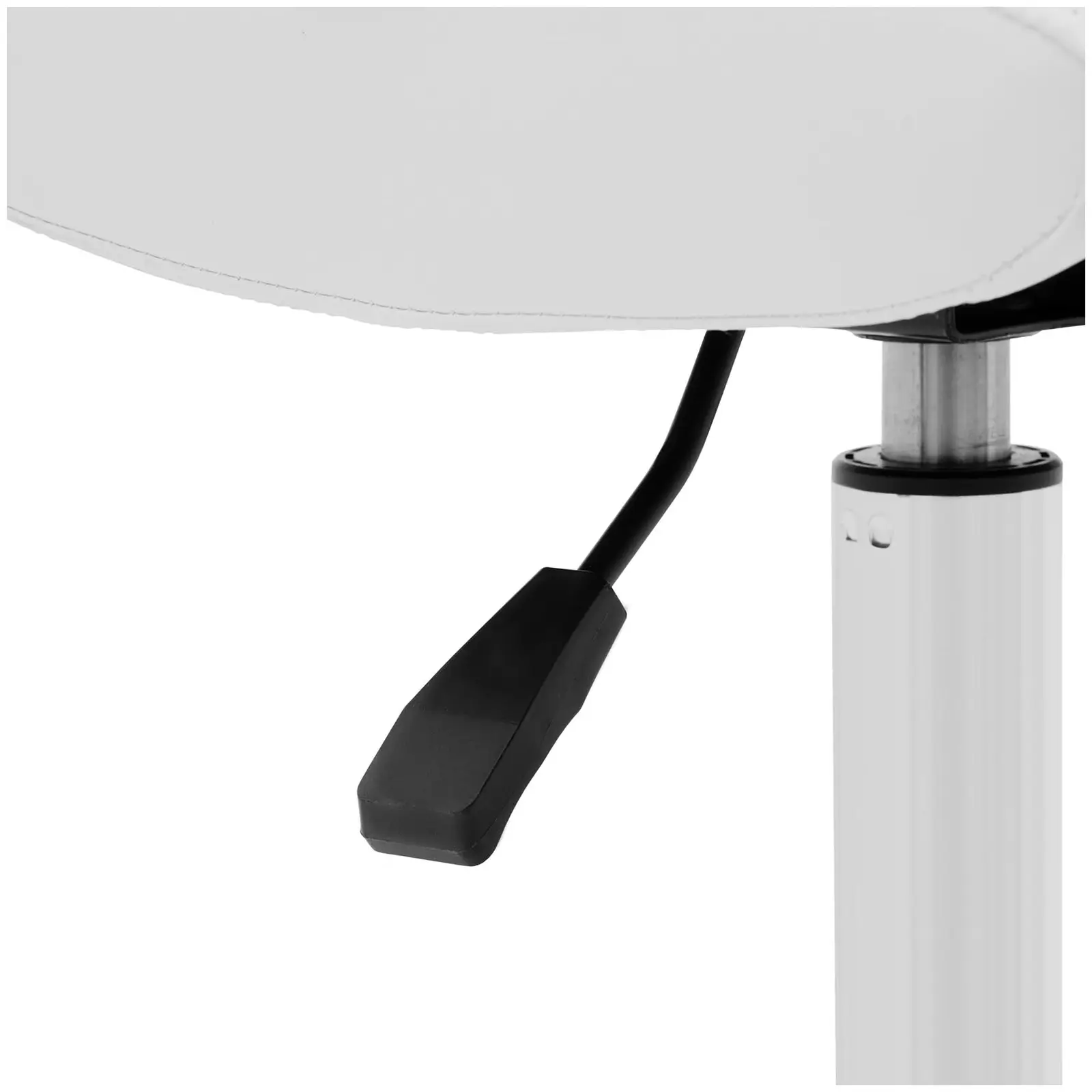 Darbo kėdė su atlošu - 38 - 52 cm - 150 kg - balta (360° besisukanti kėdė: Taip)
