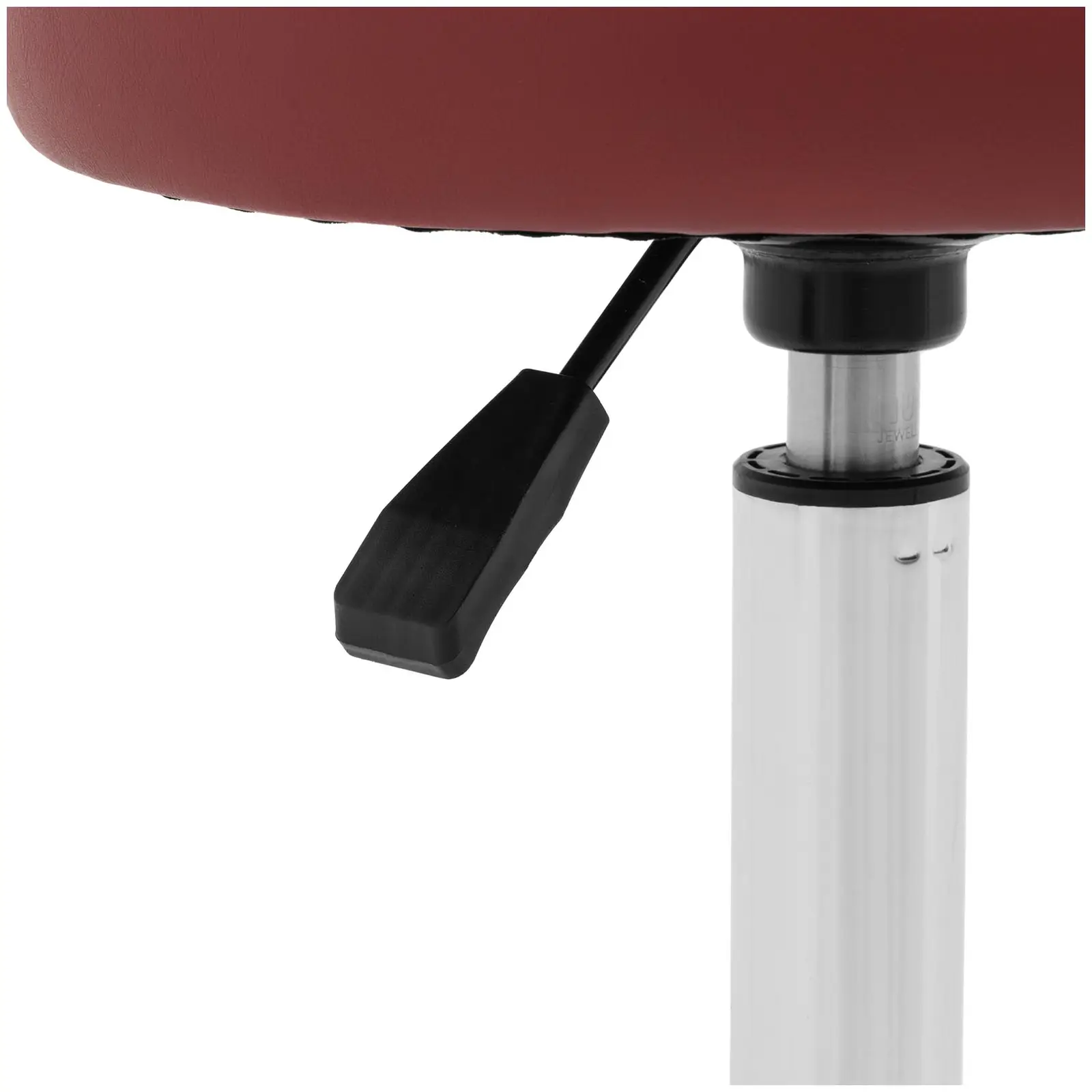 Arbetsstol med ryggstöd - 46 - 60 cm - 150 kg - Vinröd