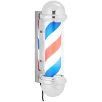 Barberstang - roterer og lyser - 300 mm høyde - 22 cm fra veggen - sølvramme
