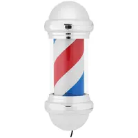Barber Pole - rotates and illuminates - 250 mm height - 31 cm from the wall - silver frame
