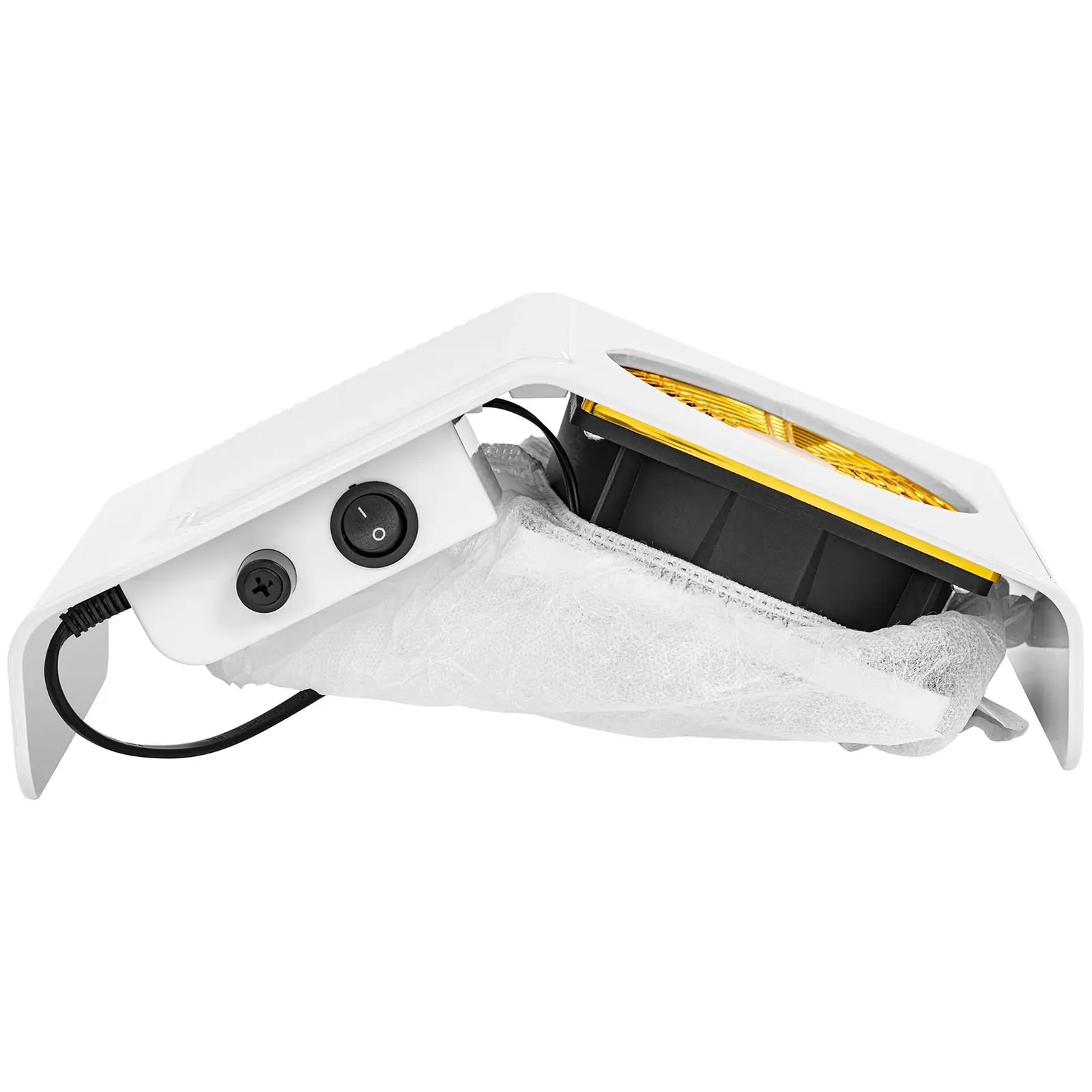 Odsávání prachu z nehtů - 40 W - bílý/zlatý - 1 ventilátor - plynule regulovatelný (Materiál: Plast ABS)