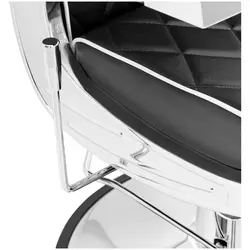 Salonska stolica - Naslon za glavu i noge - Naslon za noge - 58 - 71 cm - 150 kg - nagibna - crna