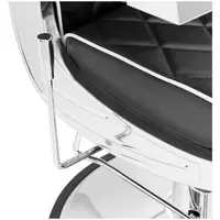 Cadeira de cabeleireiro - apoio de cabeça e apoio para os pés  58 - 71 cm - 150 kg kg - basculante - preto