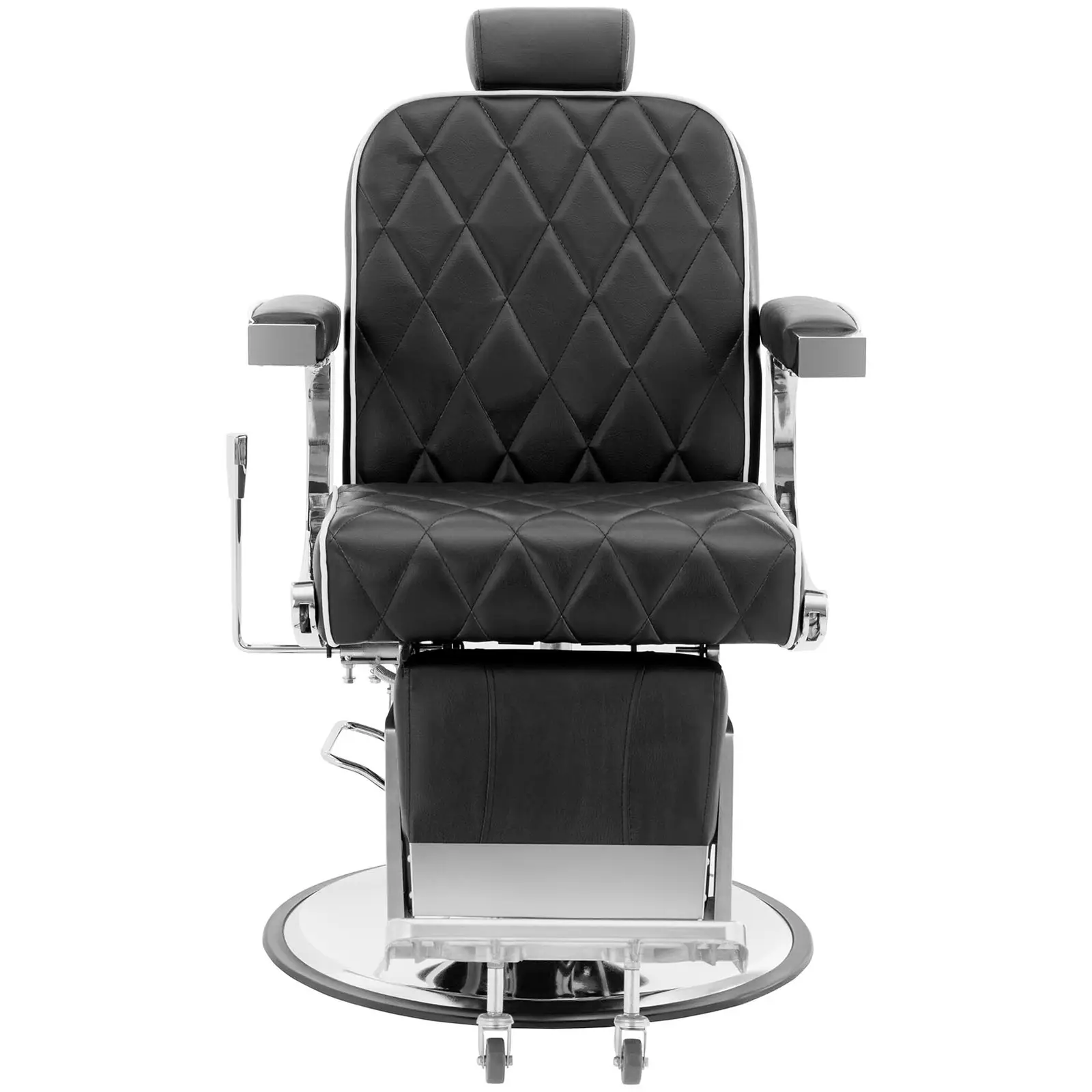 Fauteuil de coiffeur - Appui-tête et repose-pieds - 58 - 71 cm - 150 kg - Inclinable - Noir