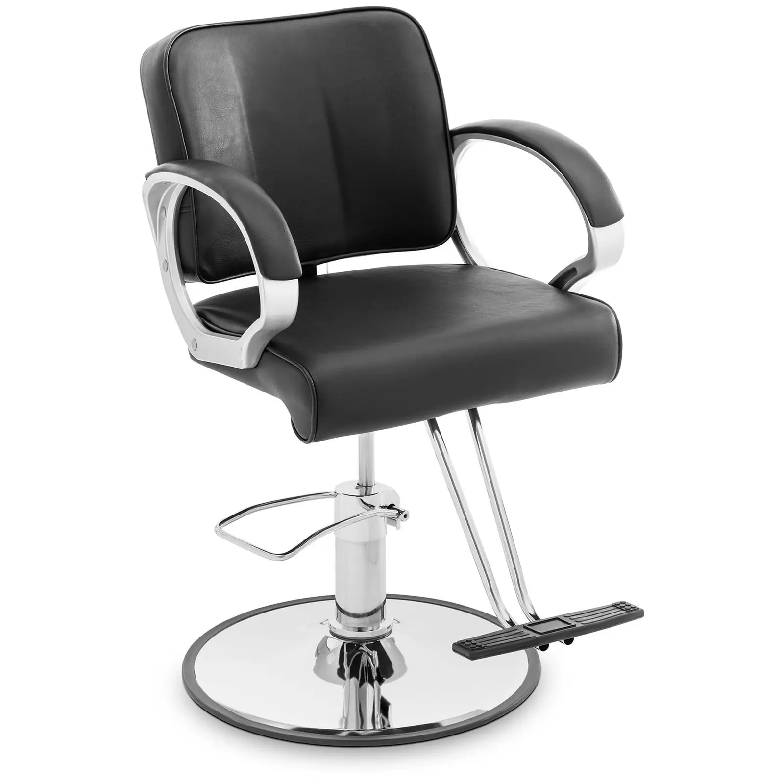 Fauteuil de coiffeur - repose-pieds en T - 50 - 60 cm - 180 kg - noir