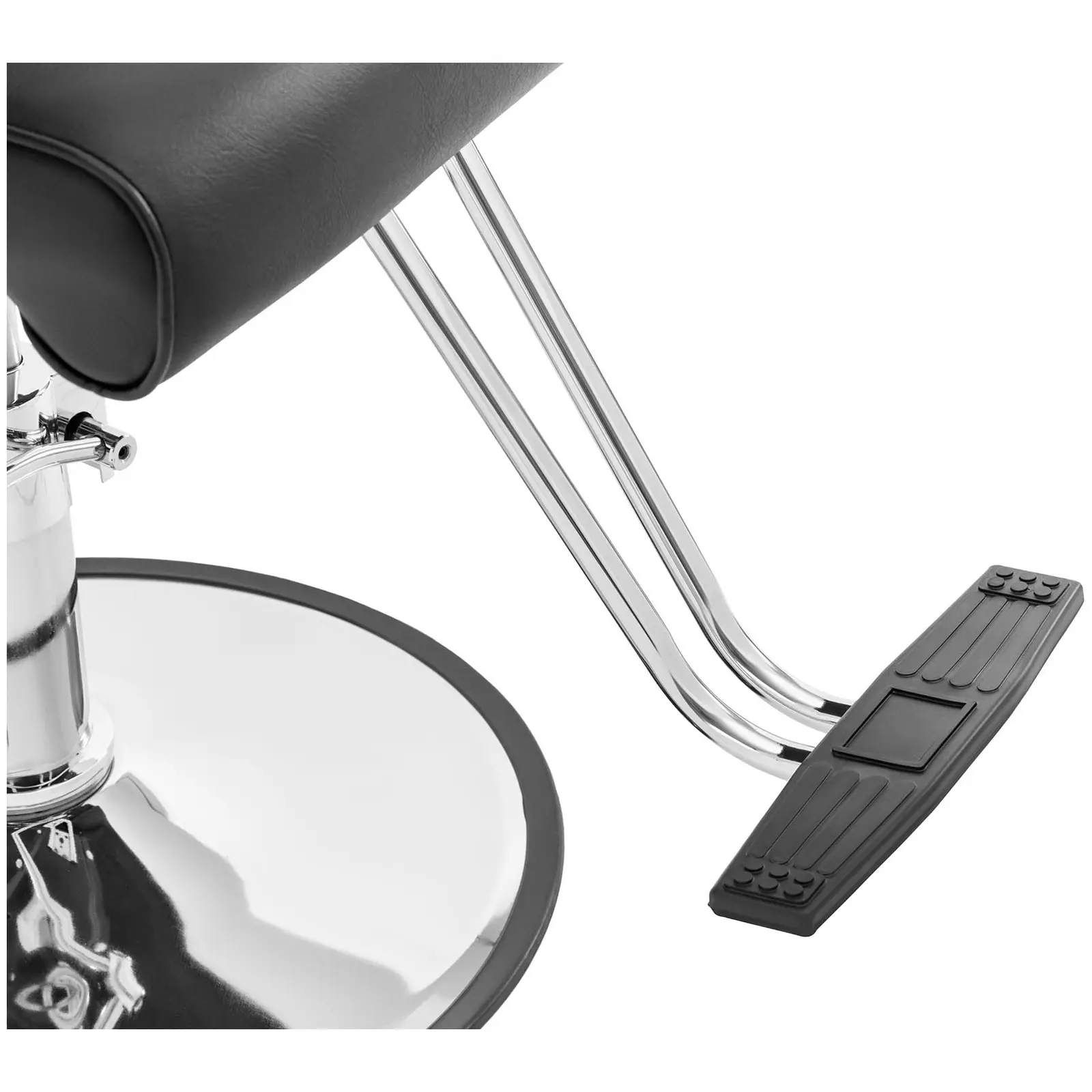 Fauteuil de coiffeur - repose-pieds en T - 50 - 60 cm - 180 kg - noir (Réglage en hauteur de l'appuie-tête: Non)
