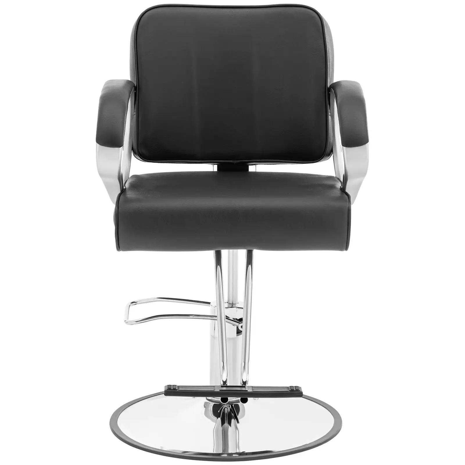 Fauteuil de coiffeur - repose-pieds en T - 50 - 60 cm - 180 kg - noir (Hauteur min. siège(s): 50 cm)