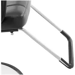 Grožio salono kėdė - galvos ir kojų atrama - 52 - 64 cm - 150 kg - juoda