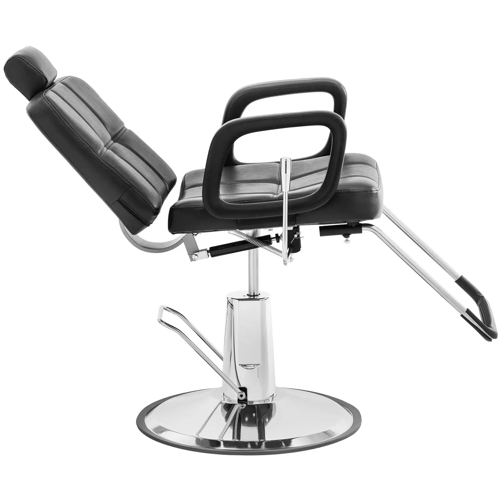 Fauteuil de coiffeur - Appui-tête et repose-pieds - 52 - 64 cm - 150 kg - Noir