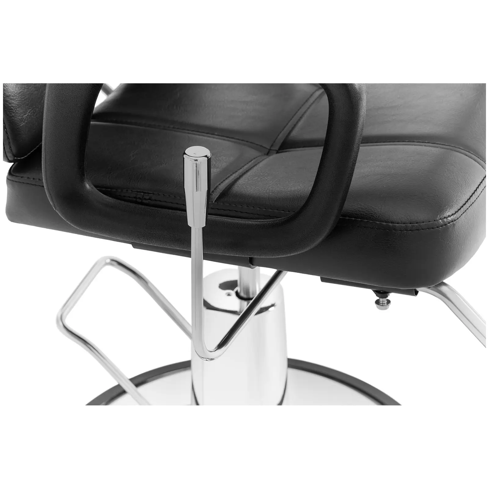 Fauteuil de coiffeur - Appui-tête et repose-pieds - 52 - 64 cm - 150 kg - Noir