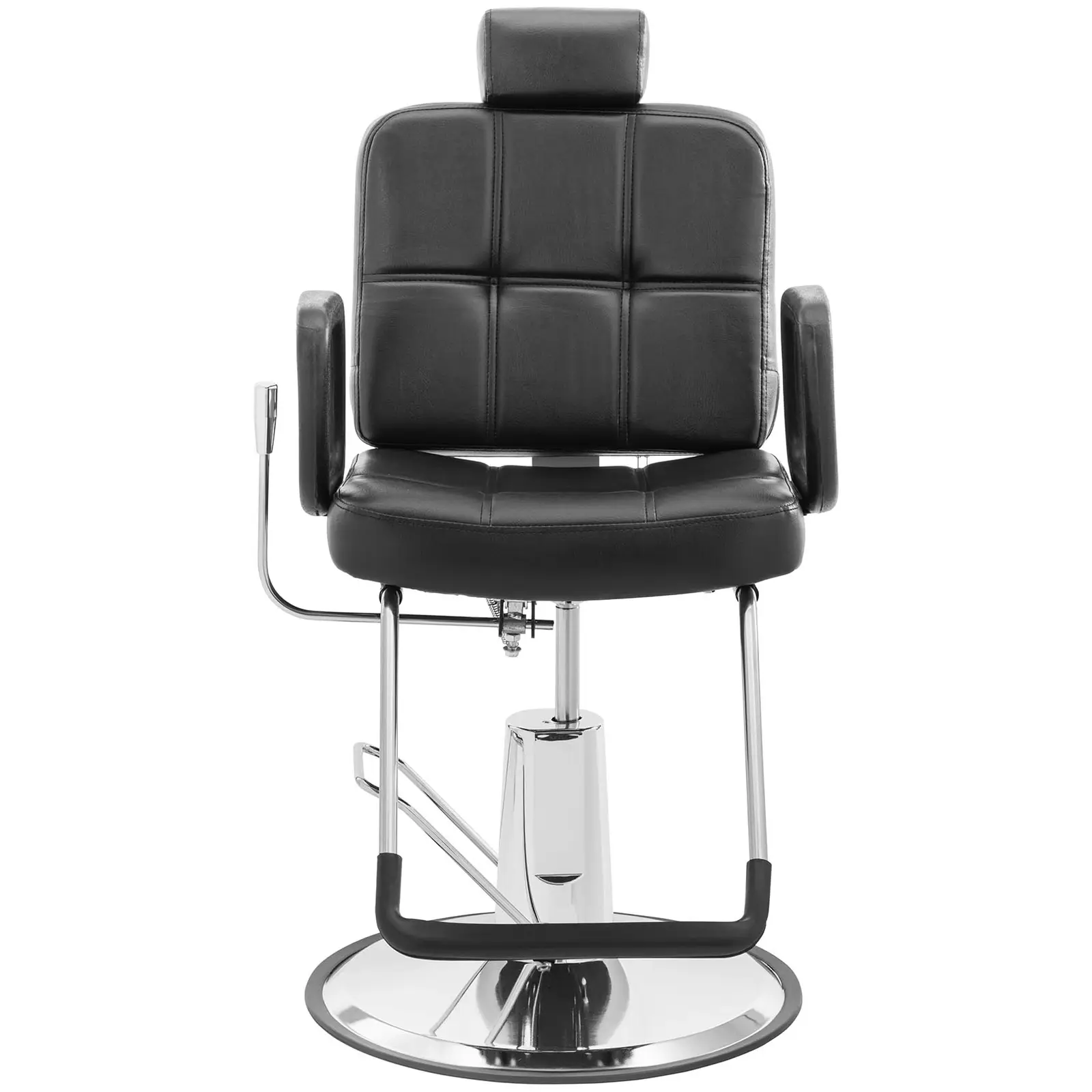 Sillón de peluquería - reposacabezas y reposapiés - 52 - 64 cm - 150 kg - negro