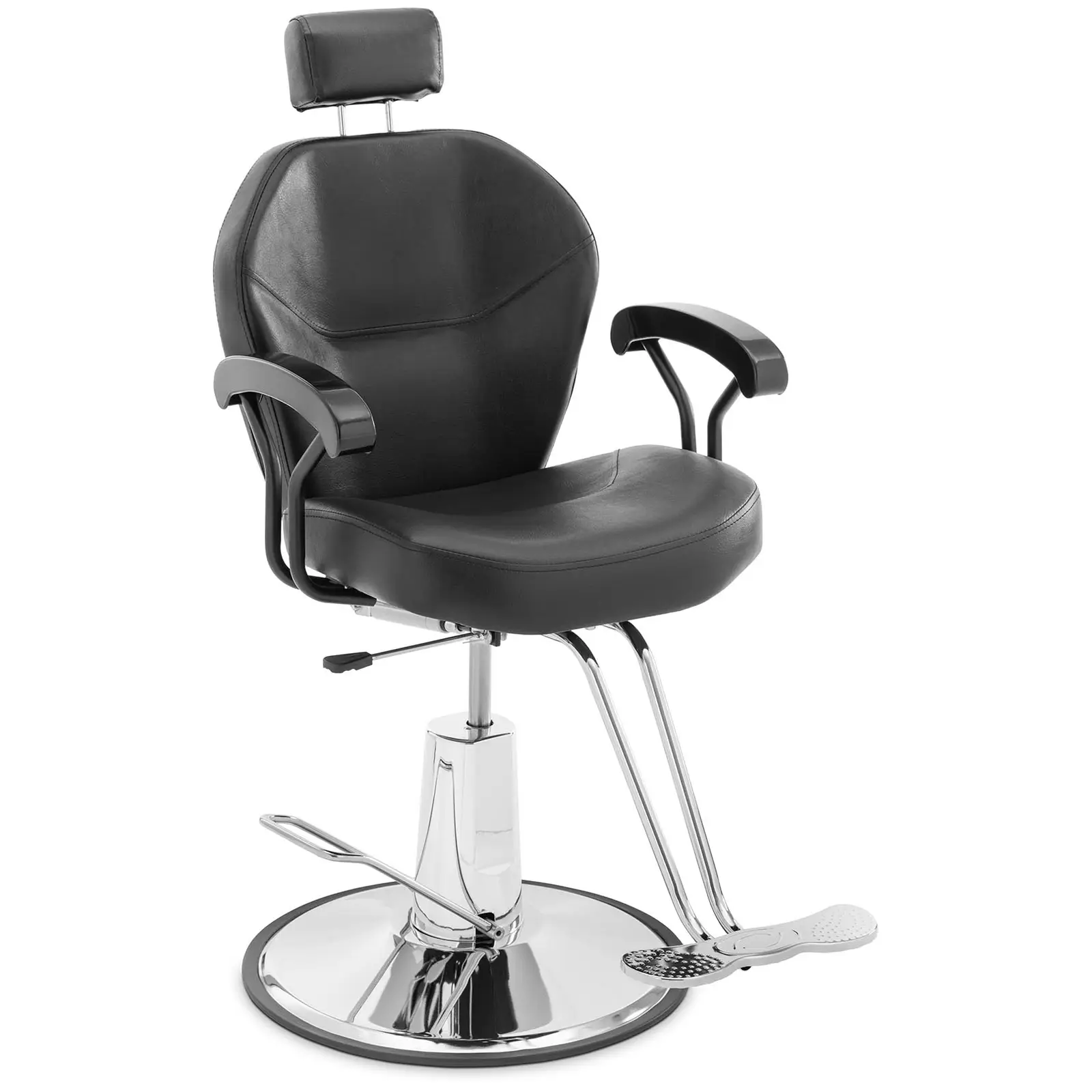 Salon chair - Head and T-footrest - 52 - 64 cm - 150 kg - tiltable - black