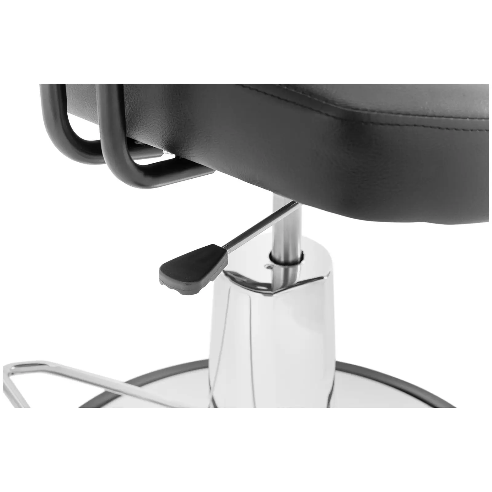 Салонен стол - Облегалка за глава и Т-образна подложка - 52 - 64 см - 150 кг - с възможност за накланяне - черен