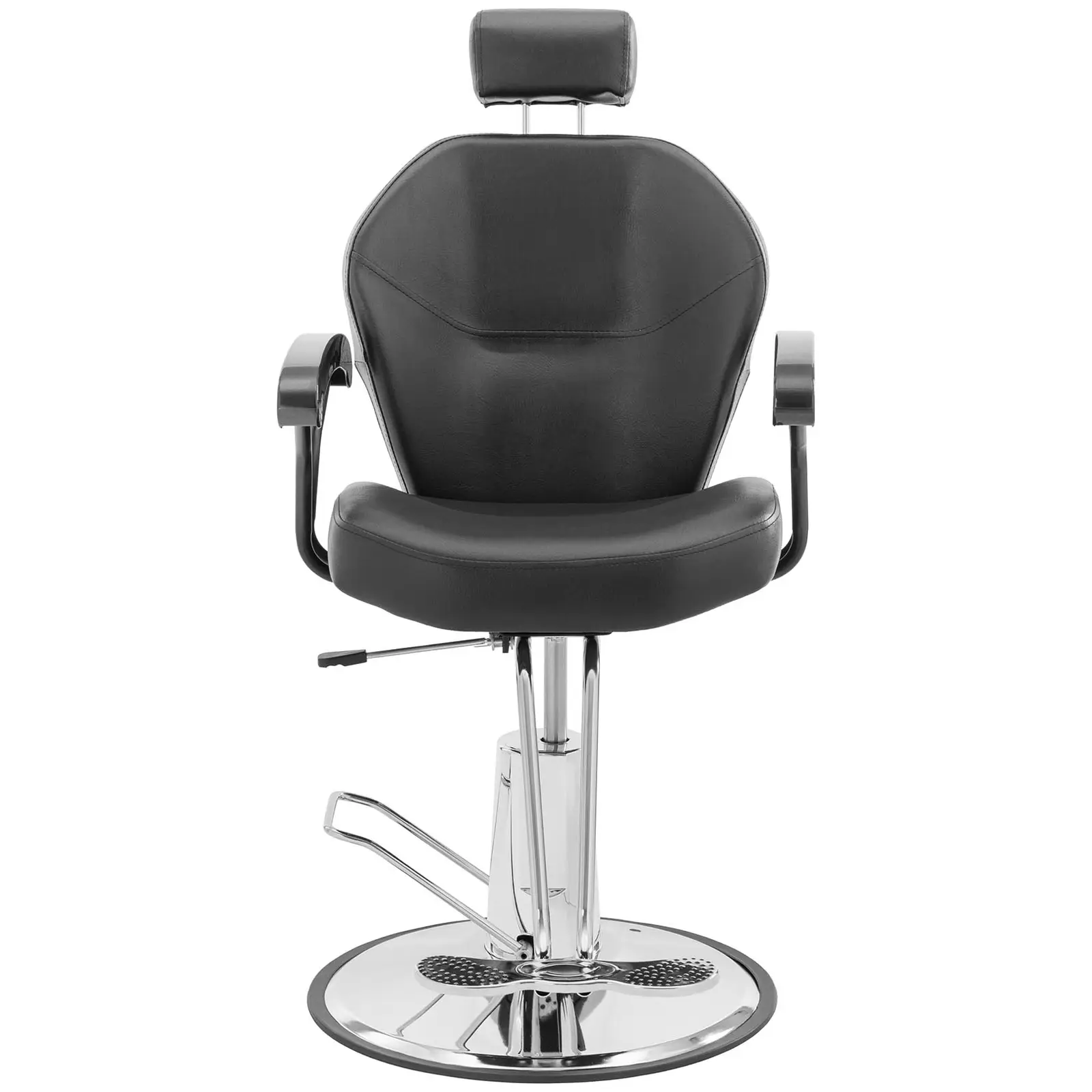 Fauteuil de coiffeur - appui-tête et repose-pieds en T - 52 - 64 cm - 150 kg - inclinable - noir