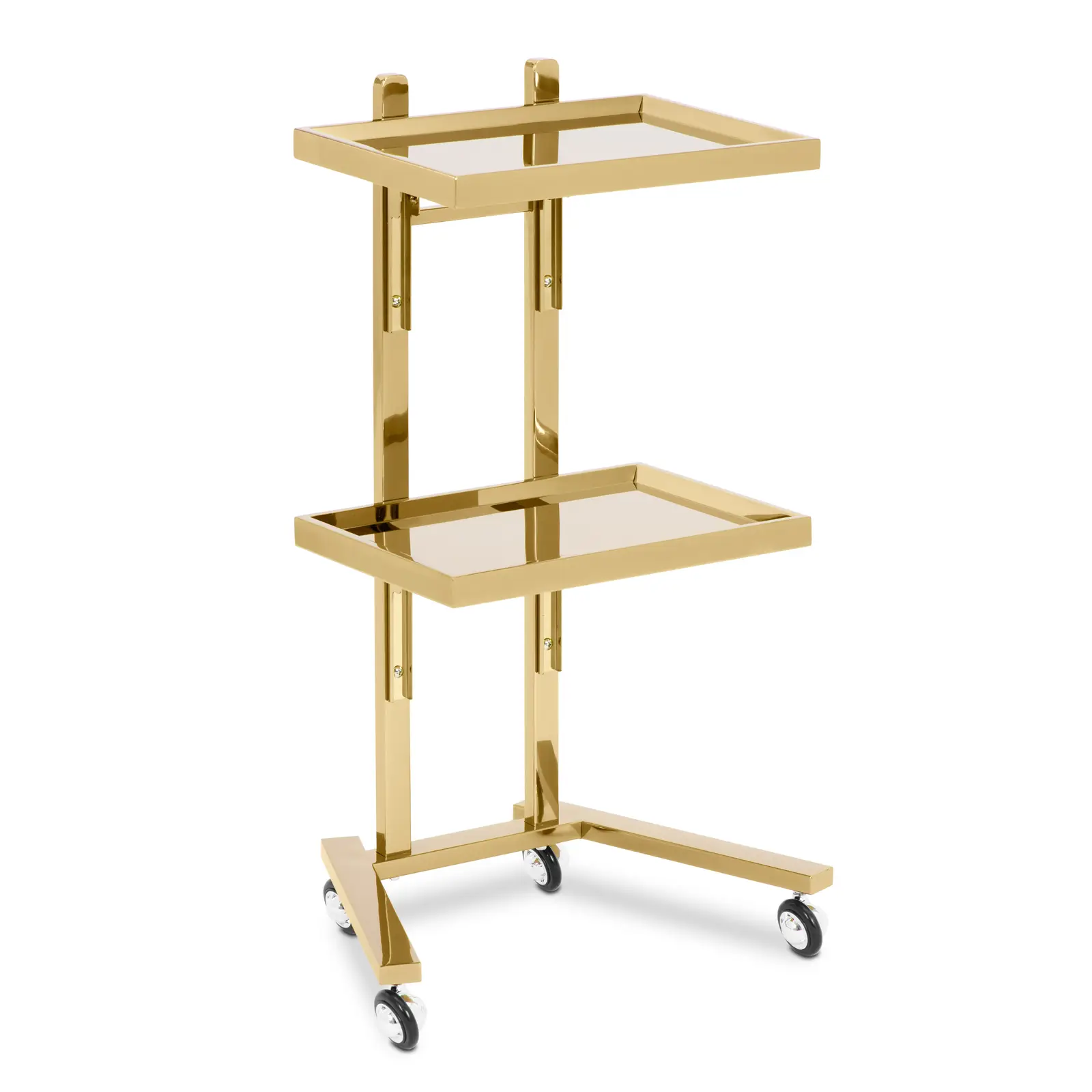 Carrello per estetista - 2 ripiani - 40 x 86 x 50 cm - Oro