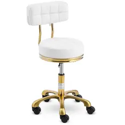 Cadeira cosmética com rodas - 51 - cm - 150 kg - branco