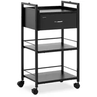 Beauty Trolley - 1 drawer - 3 shelves - max. storage capacity 65 kg - black