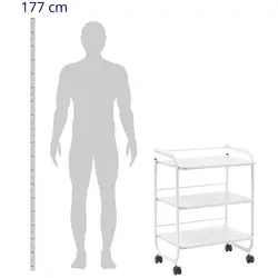 Kosmetický vozík - počet polic: 3 - 60 x 43 x 83 cm - bílý