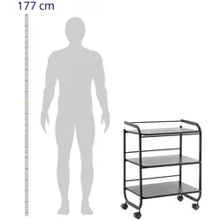 Beauty Trolley - 3 shelves - 43 x 60 x 82 cm - black
