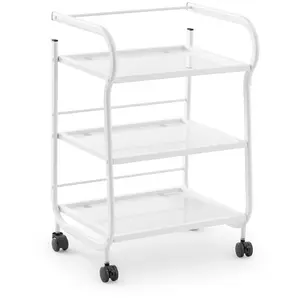 Beauty Trolley - 3 glass shelves - 43 x 53 x 80 cm - white
