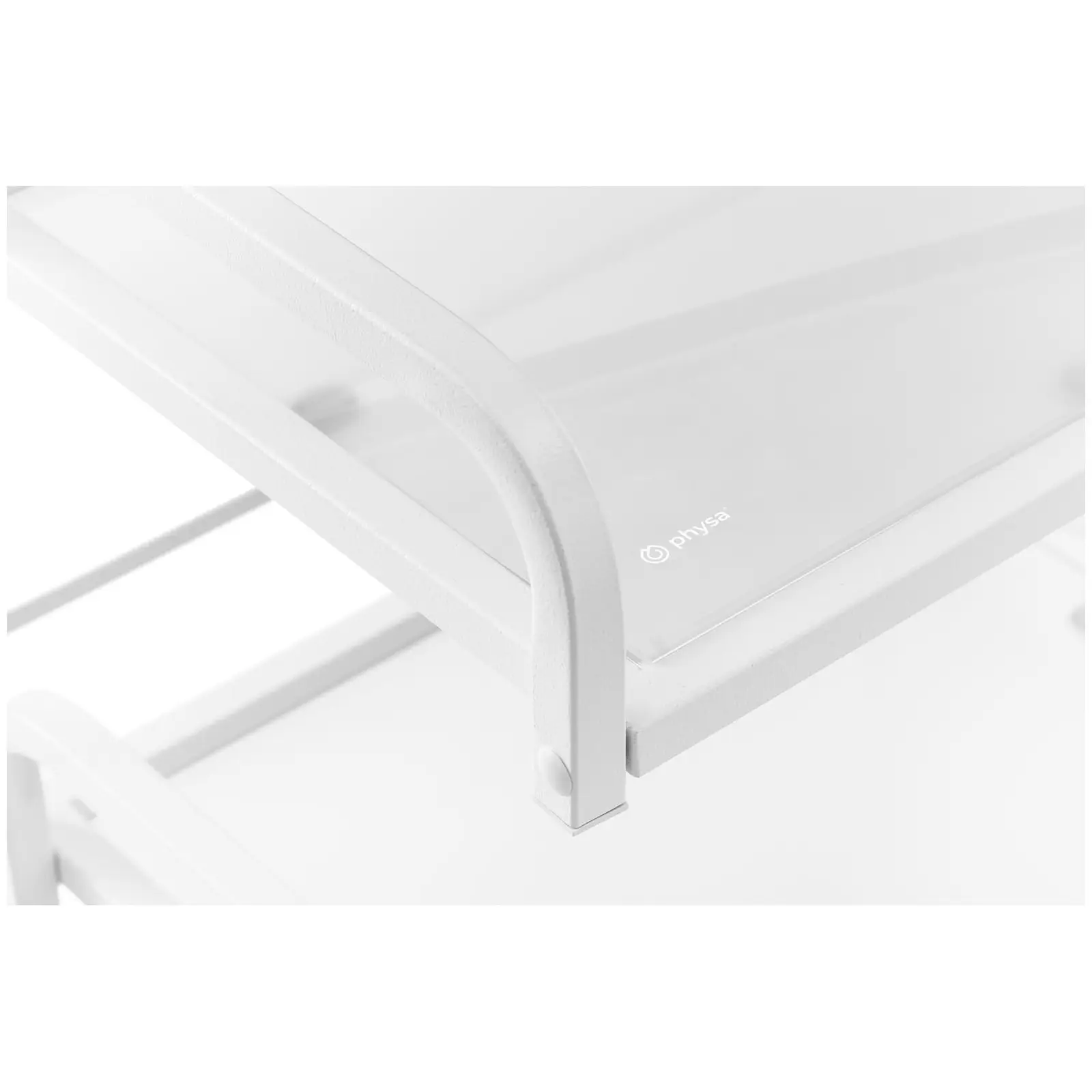 Kosmetikwagen - 3 Glasablagen - 40 x 50 x 83 cm - Weiß (Ladung max.: 60 kg)