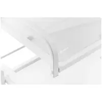 Rullebord - 3 glashylder - 40 x 50 x 83 cm - hvidt