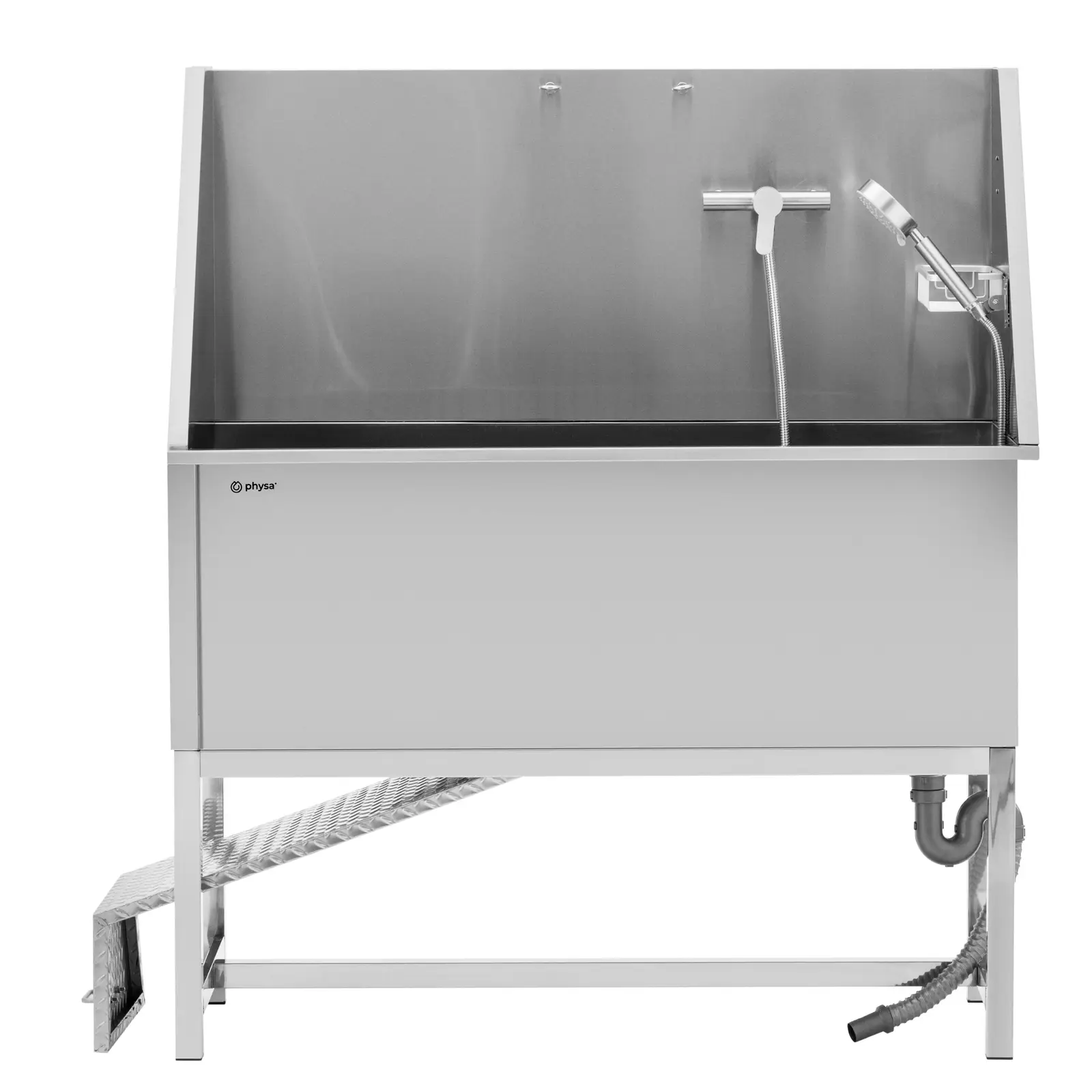 Dog Bath - stainless steel - up to 60 kg - with ramp