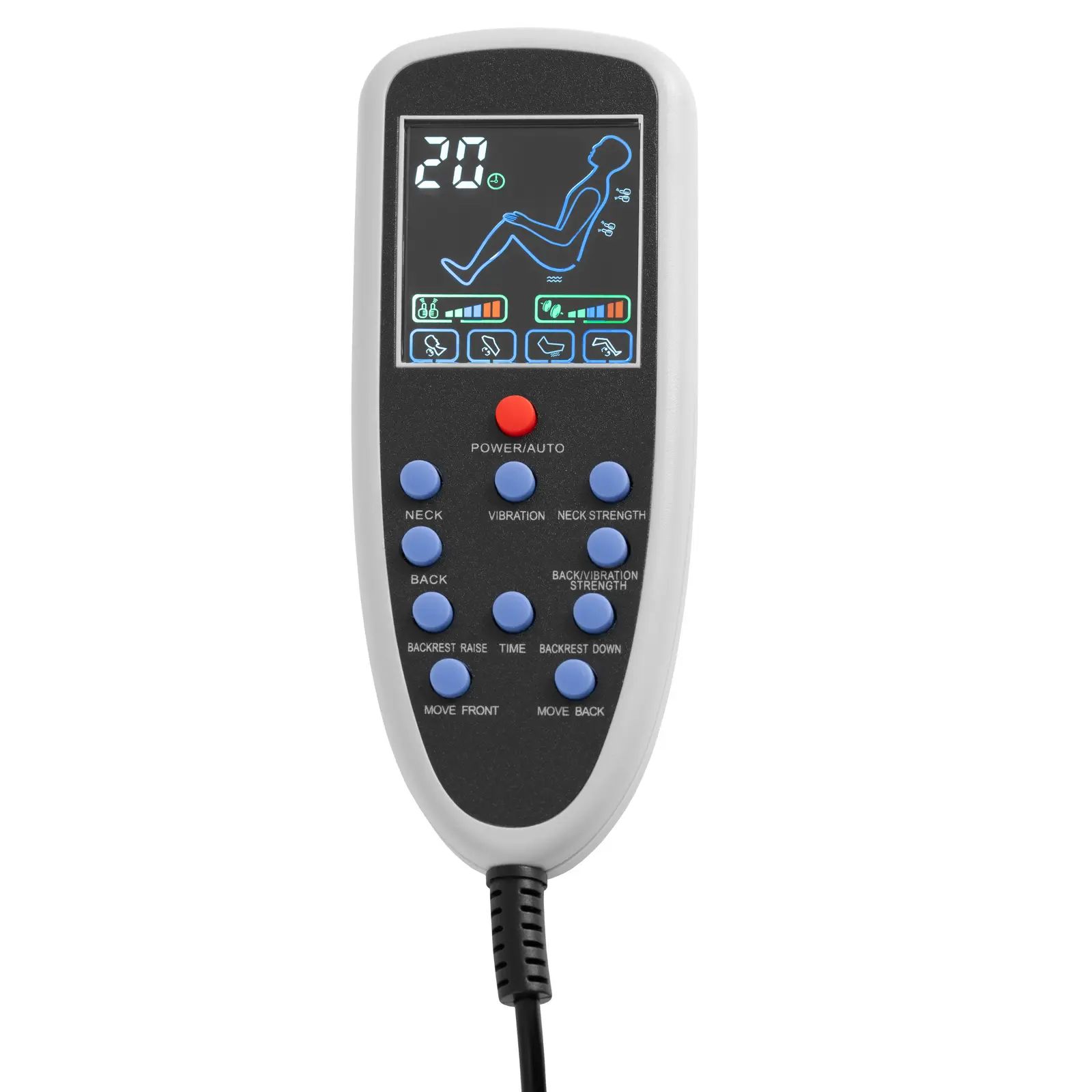 Elektrické pedikérské křeslo - s vaničkou na nohy - 105 W - 150 kg - bílé - masáž zad (Napájecí kabel: 1 m)