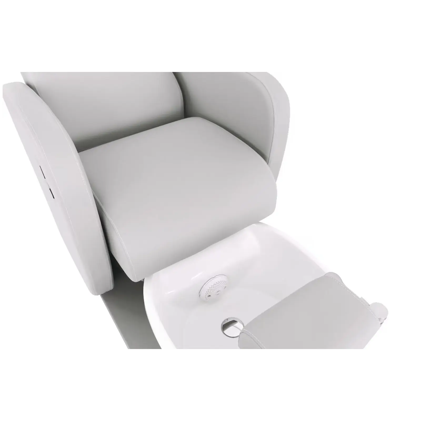 Fauteuil pédicure - électrique - avec bain de pieds - 105 W - 200 kg - gris