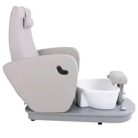 Električni stol za pedikuro - s kadjo za noge - 105 W - 200 kg - siva