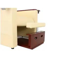 Fauteuil pédicure - électrique - avec tabouret escamotable - 60 W - 150 kg - beige