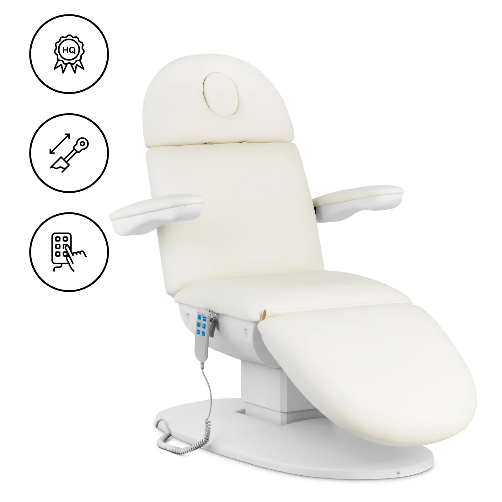 Camilla estética eléctrica - 300 W - 196 x 58 x 56 - 76 cm - 150 kg - blanco
