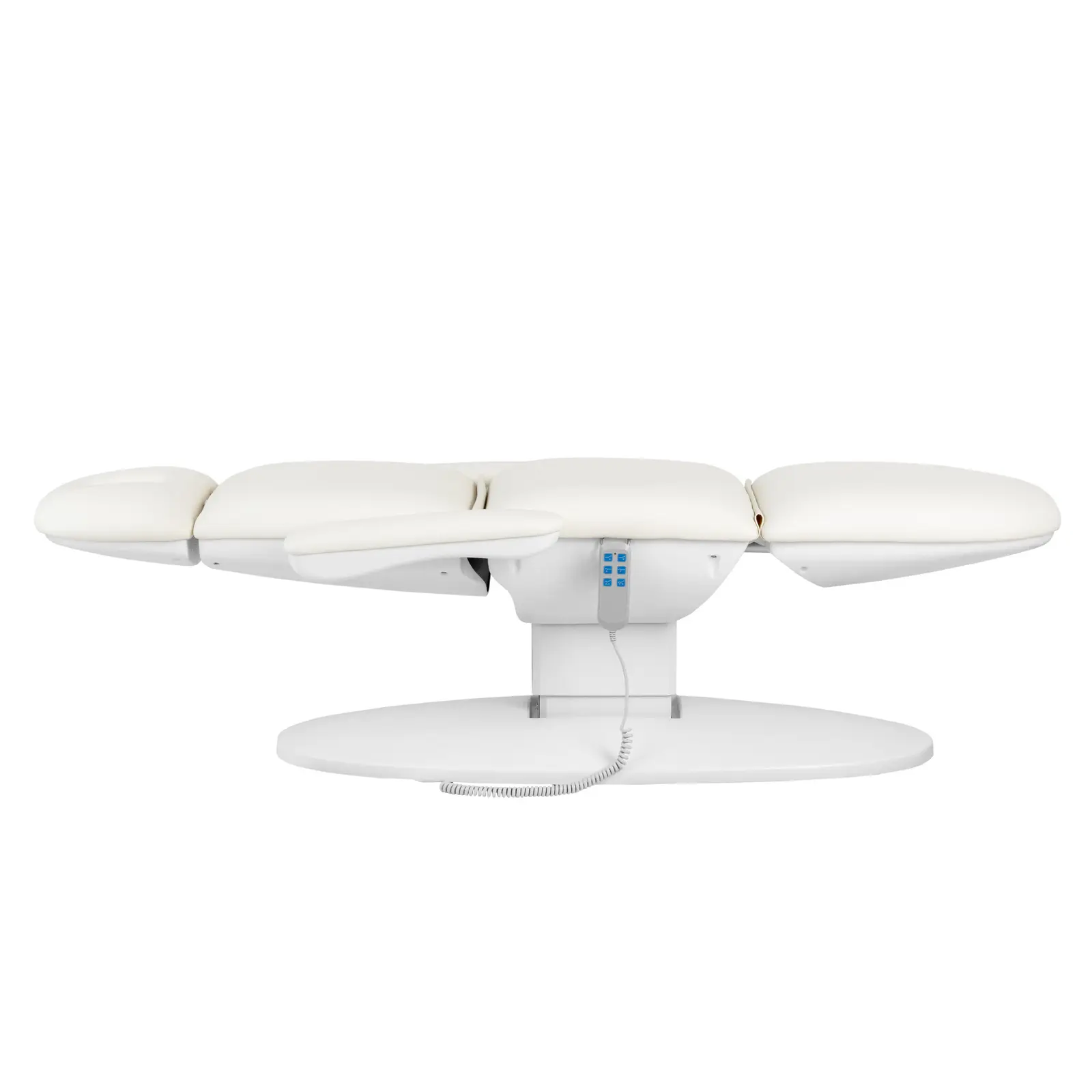 Elektrické kosmetické lehátko - 3 motory - 300 W - 196 x 58 x 56–76 cm - 150 kg - bílé (Maximální výška: 76 cm)