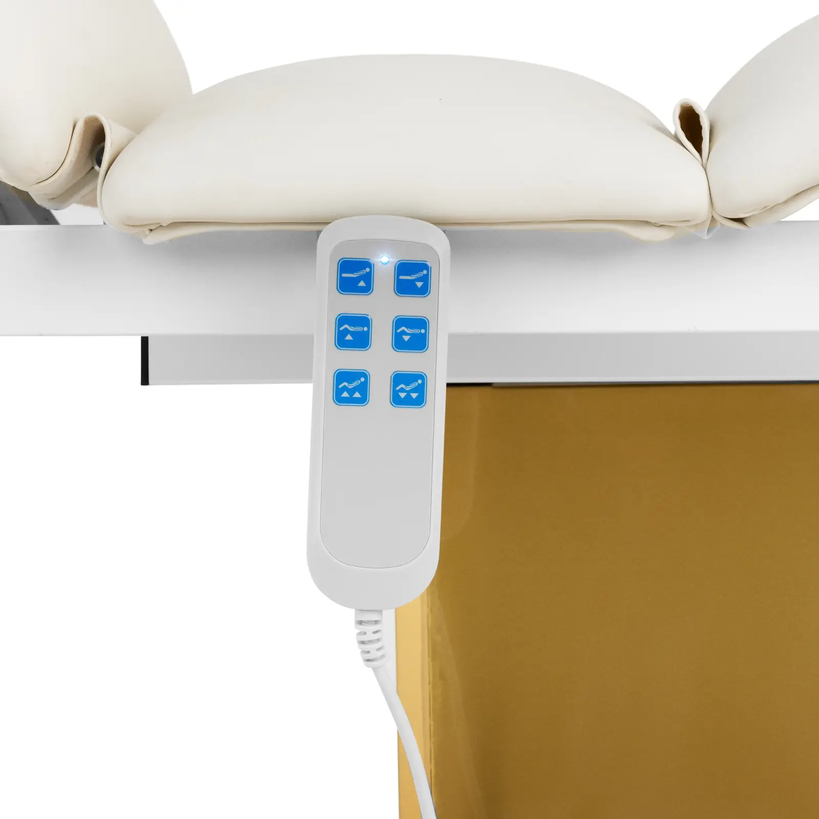 Kosmetické lehátko - 300 W - 190 x 65 x 60 - 73 cm - 150 kg - bílá/zlatá (Šířka postele: 65 cm)