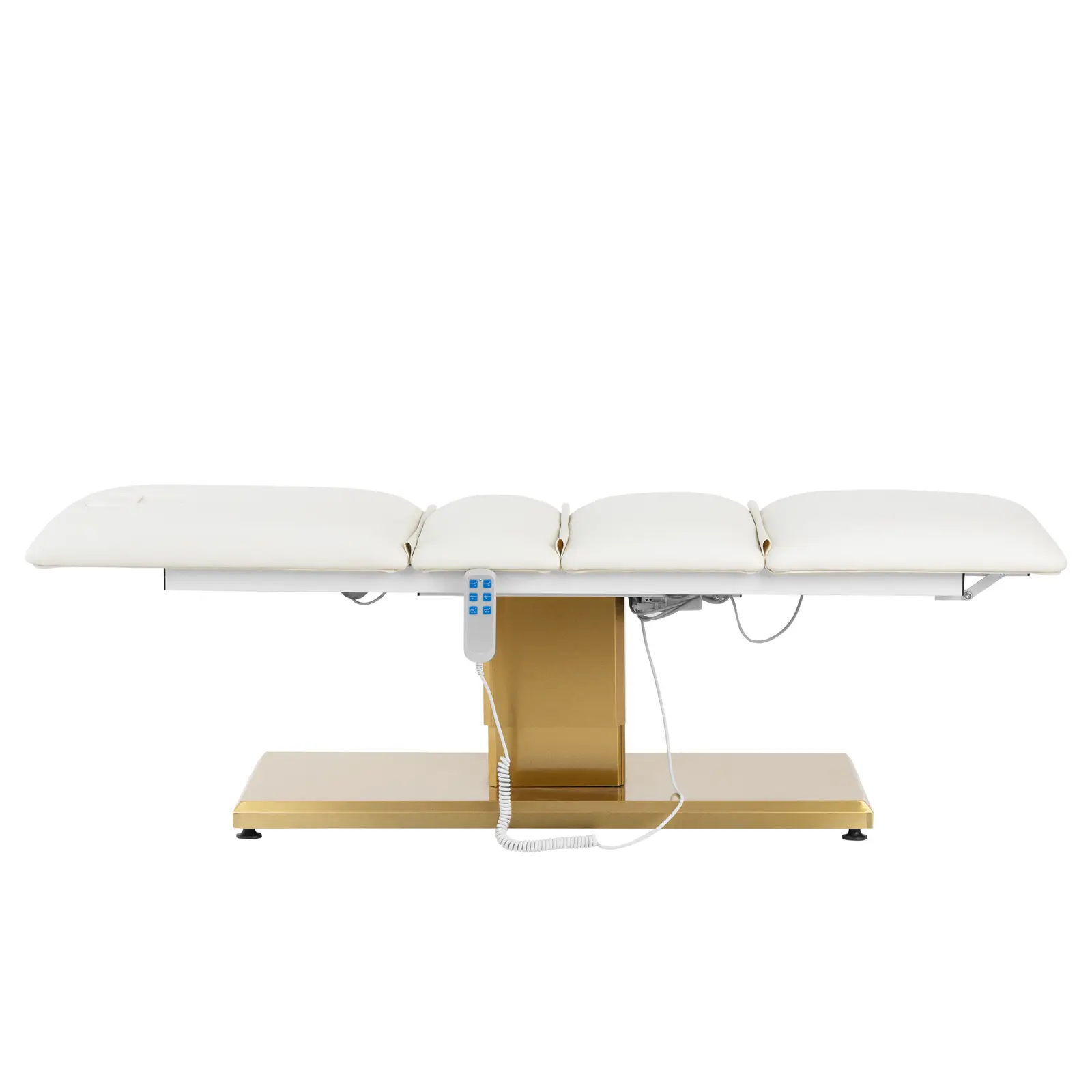 Kosmetické lehátko - 300 W - 190 x 65 x 60 - 73 cm - 150 kg - bílá/zlatá (Délka postele: 190 cm)