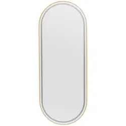 Frisørspejl med LED - ekstra fladt - ovalt - 70 x 4 x 180 cm