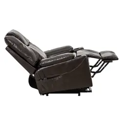 Heated Massage Chair with Standing Aid - Zero Gravity - 4 segments / 8 vibration points - brown