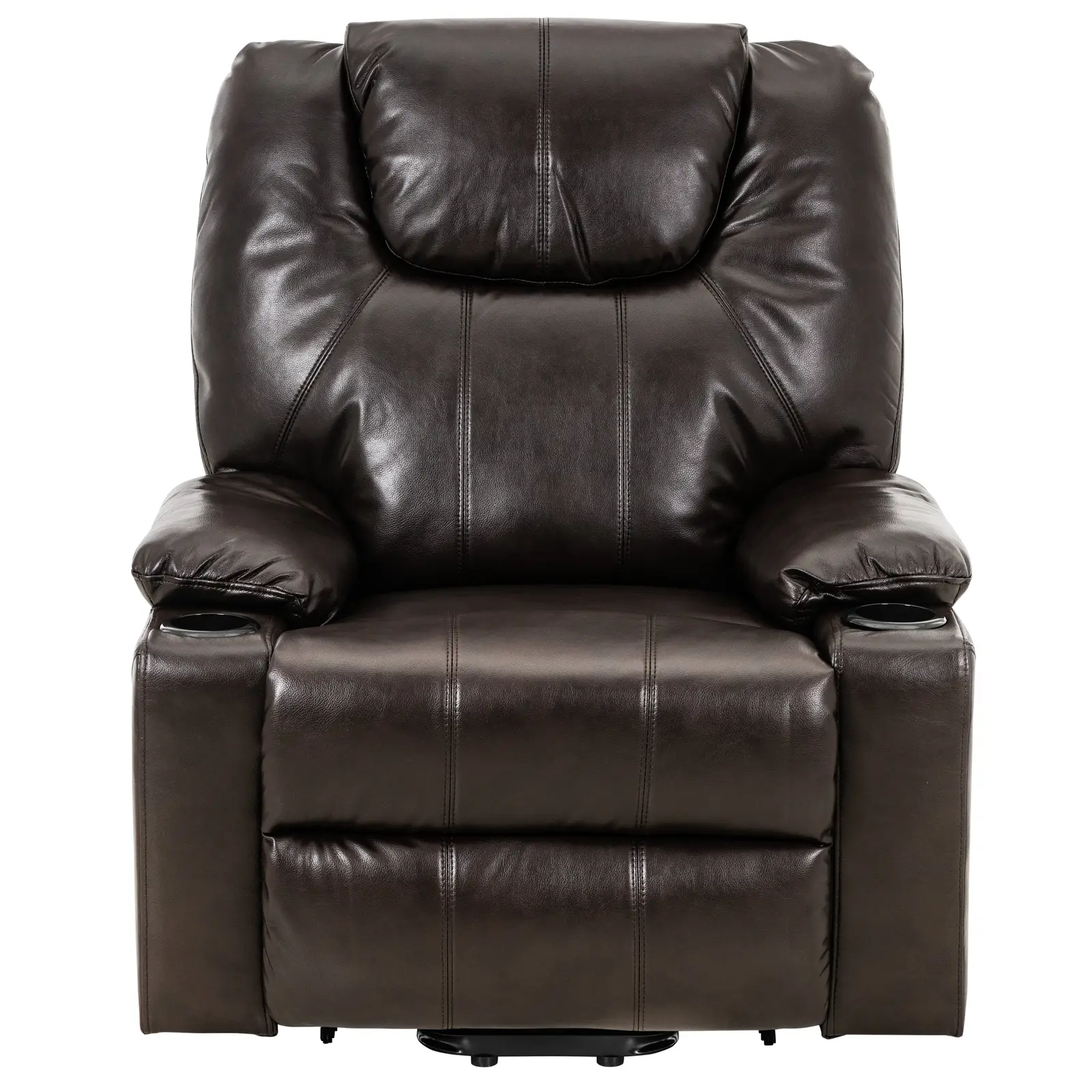 Θερμαινόμενη καρέκλα μασάζ με βοηθητικό στήριγμα - Μηδενική βαρύτητα - 4 τμήματα / 8 σημεία δόνησης - καφέ