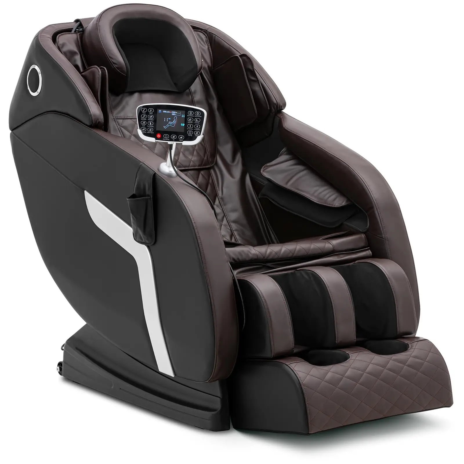 Heated massage chair - zero gravity - 20 programmes - black/brown
