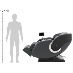 Poltrona de massagem - aquecida - posição Zero Gravity - 10 programas - preto e castanho