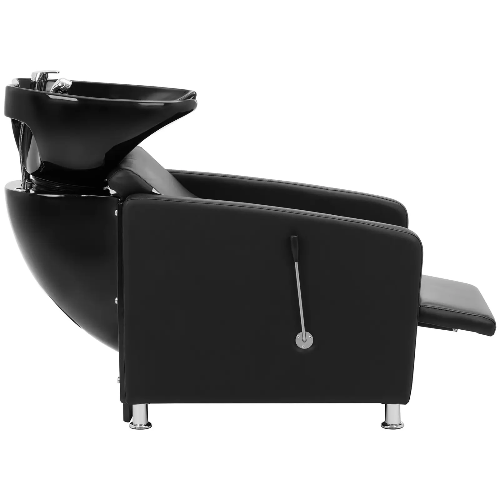 Salon Backwash Unit With Leg Rest - inclinable washbasin with mixer tap, hose, and showerhead