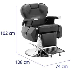 Καρέκλα σαλονιού με υποπόδιο - 57 - 69 cm - 150 kg - μαύρο